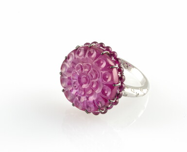 View full screen - View 1 of Lot 85. Ruby and diamond ring, Michele della Valle .