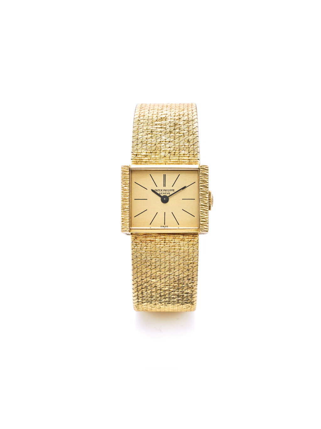 View full screen - View 1 of Lot 48. PATEK PHILIPPE | REF 3322, A YELLOW GOLD BRACELET WATCH CIRCA 1980.