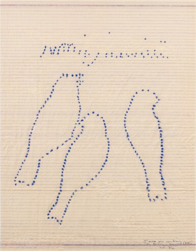 View full screen - View 1 of Lot 46. Oiseaux Bleus.