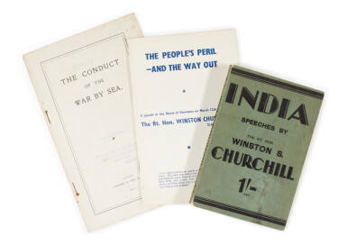 View full screen - View 1 of Lot 34. Winston Churchill | Three volumes of speeches, 1915-1947.