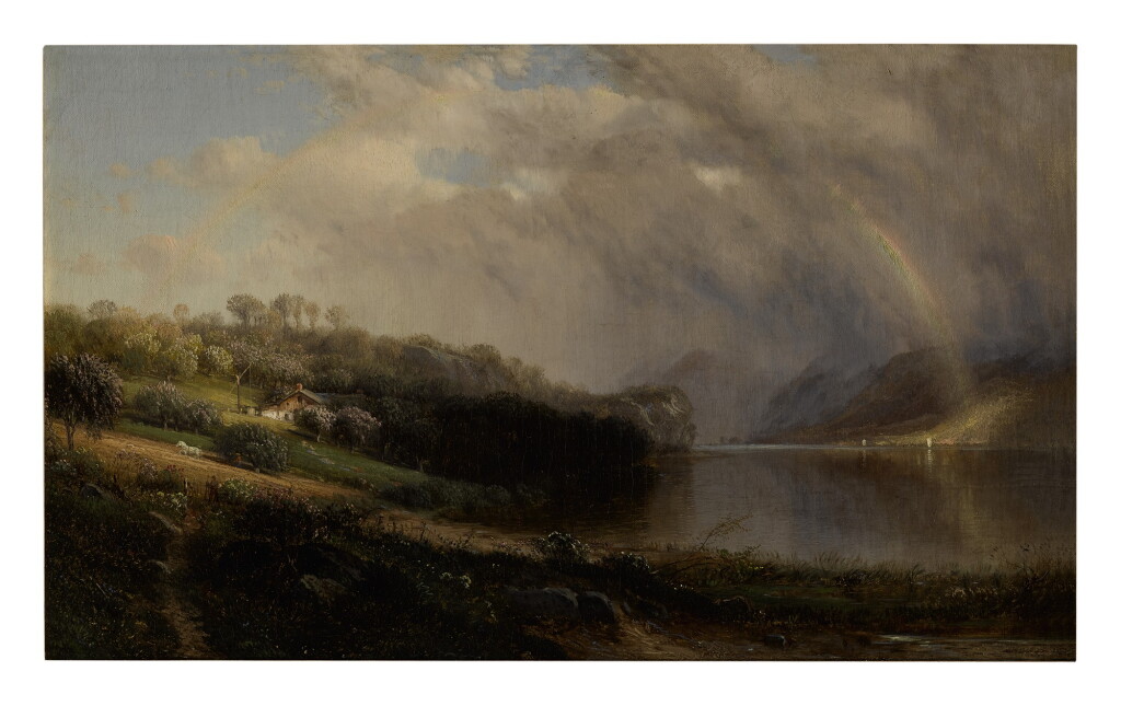 View full screen - View 1 of Lot 8. SAMUEL COLMAN | RAINBOW ON THE HUDSON .