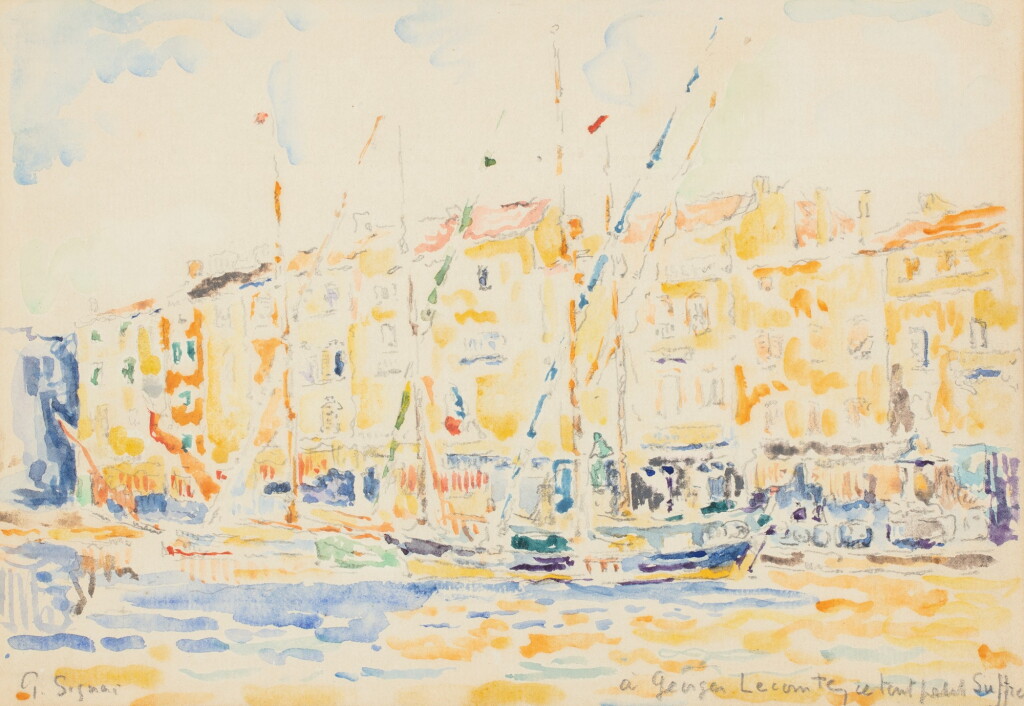 View full screen - View 1 of Lot 23. PAUL SIGNAC | SAINT-TROPEZ, LE QUAI DU BAILLI SUFFREN .