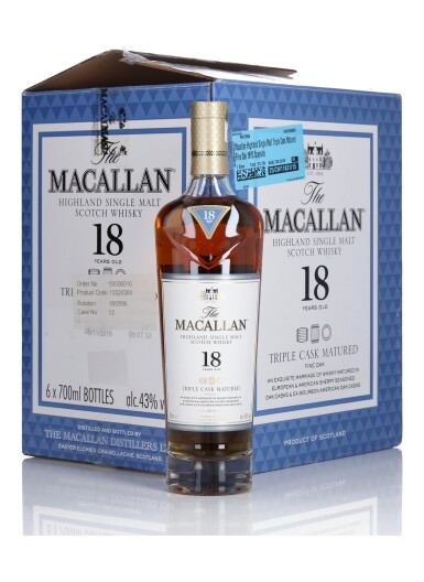 View full screen - View 1 of Lot 37. The Macallan 18 Year Old Triple Cask 43.0 abv NV (6 Bottles 70cl).