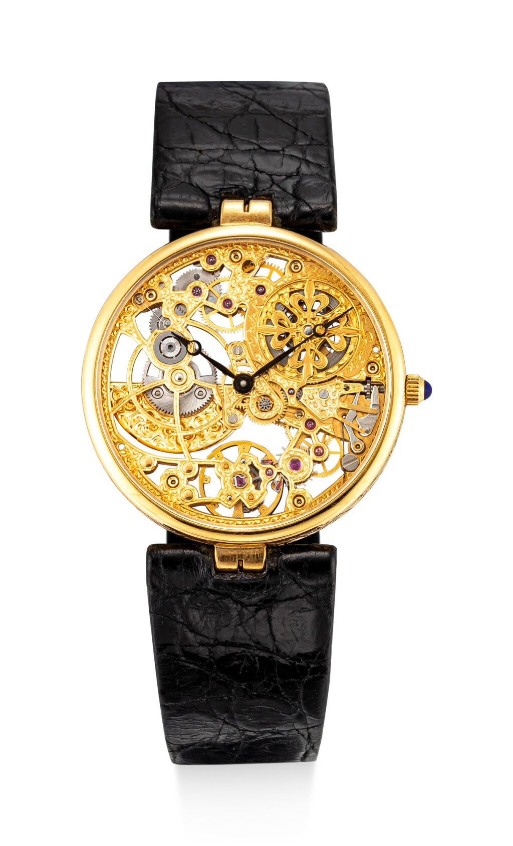 View full screen - View 1 of Lot 8085. PATEK PHILIPPE | REFERENCE 3878 | A YELLOW GOLD SKELETONIZED WRISTWATCH, CIRCA 1994 | 百達翡麗 | 型號3878 黃金鏤空腕錶,約1994年製.