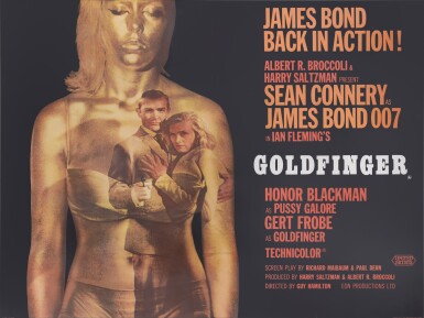View full screen - View 1 of Lot 61. Goldfinger (1964), style A poster, British.