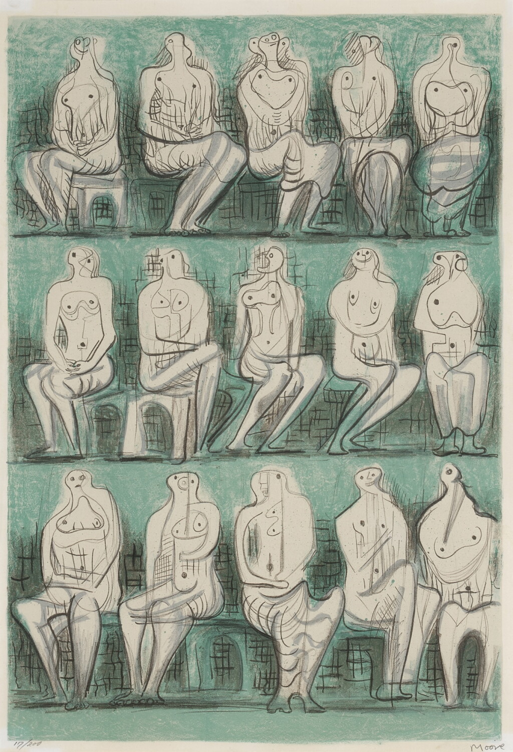 View full screen - View 1 of Lot 447. Seated Figures.