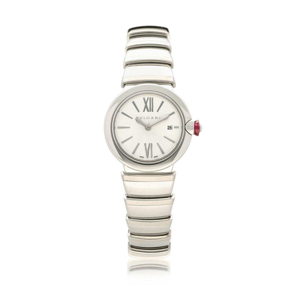 View full screen - View 1 of Lot 8102. Bvlgari | Lucéa, Reference LU 28S, A stainless steel bracelet watch with date, Circa 2020 | 寶格麗 | Lucéa 型號LU 28S 精鋼鏈帶腕錶,備日期顯示,約2020年製.