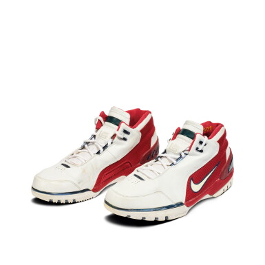 View full screen - View 1 of Lot 3. LeBron James 2004 Cleveland Cavaliers Rookie Year Game Worn Sneakers.