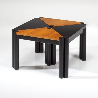 View full screen - View 1 of Lot 82. Set of four triangular side tables.