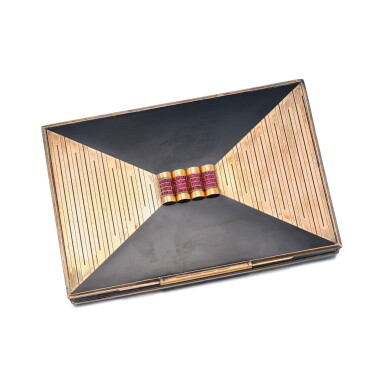 View full screen - View 1 of Lot 517. Silver Gilt, Enamel and Ruby Minaudière, France.
