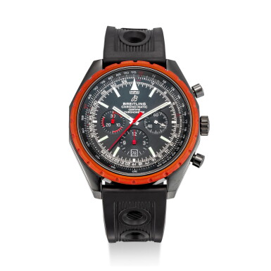 View full screen - View 1 of Lot 8146. BREITLING | CHRONO-MATIC, REFERENCE M14360 | A LIMITED EDITION DLC COATED STAINLESS STEEL CHRONOGRAPH WRISTWATCH WITH DATE, CIRCA 2009 | 百年靈 | Chrono-Matic 型號M14360 限量版DLC塗層處理精鋼計時腕錶,備日期顯示,約2009年製.