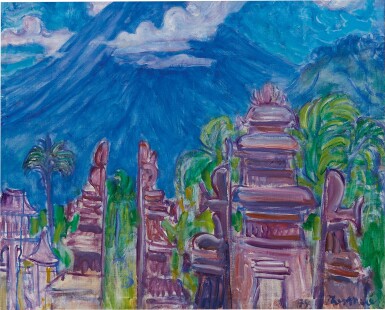 View full screen - View 1 of Lot 733. Theo Meier 西奧·邁爾 | View of a Temple 寺廟風景.