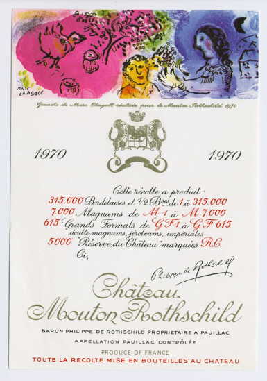 View full screen - View 1 of Lot 197. Château Mouton Rothschild 1970 (6 BT).