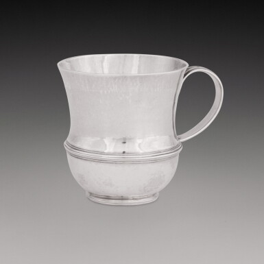 View full screen - View 1 of Lot 354. A William III silver mug, maker's mark RG probably for Roger Grange (Mitchell p.453), London, 1695.
