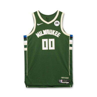View full screen - View 1 of Lot 42. Jericho Sims Milwaukee Bucks 2025-2026 Game Worn Icon Edition Jersey .