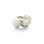 Natural pearl and diamond ring (Anello con diamante e perla naturale)