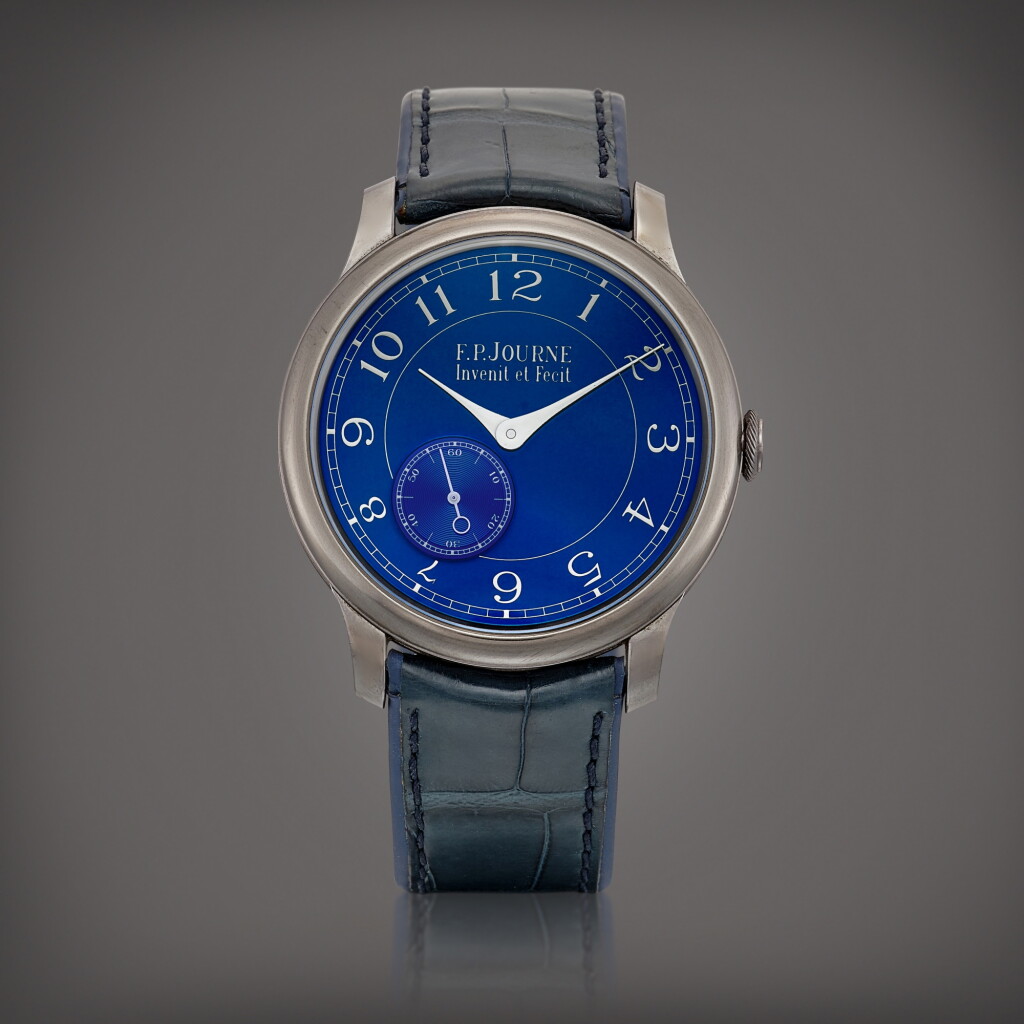 View full screen - View 1 of Lot 2268. Chronomètre Bleu | A tantalum wristwatch, Circa 2012 | F. P. Journe | CHRONOMÈTRE BLEU | 鉭金屬腕錶,約2012年製.