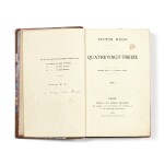 Quatrevingt-Treize, 1874. Ex. de Juliette Drouet (n°1 sur Whatman), avec second envoi à Pauline Ménard