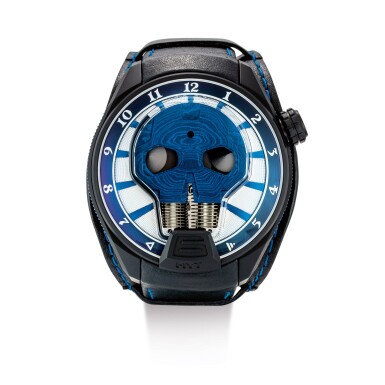 全螢幕檢視 - 查看2174HYT | SKULL AXL ROSE, REFERENCE 151-DL-47-NF-BV, A LIMITED EDITION DLC-COATED TITANIUM WRISTWATCH WITH RETROGRADE FLUID HOURS AND POWER RESERVE INDICATION, CIRCA 2019 | "Skull Axl Rose 型號151-DL-47-NF-BV 限量版DLC塗層鈦金屬腕錶,備逆跳液體小時及動力儲備顯示,錶殼編號511222,約2019年製"的1