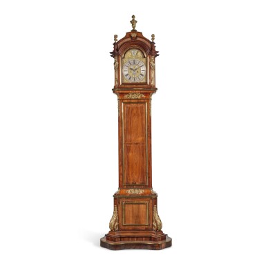 View full screen - View 1 of Lot 58. A George II Gilt-Bronze Mounted Padouk Longcase Clock, Circa 1750.