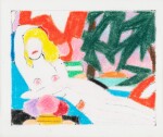 STUDY FOR SUNSET NUDE WITH PALM TREES