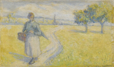 View full screen - View 1 of Lot 15. Paysanne sur un sentier.