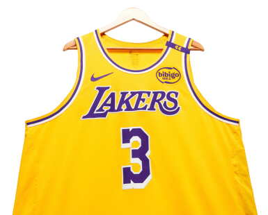 View full screen - View 1 of Lot 24. Anthony Davis Los Angeles Lakers 2024-2025 Kia NBA Tip-Off Game Worn Icon Edition Jersey | Matched to 4 games | Double-Double | 36 points.