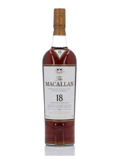 View full screen - View 1 of Lot 30. The Macallan 18 Year Old Sherry Oak 43.0 abv 1988 (1 Bottle 75cl).
