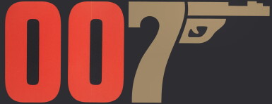 View full screen - View 1 of Lot 32. The Man with the Golden Gun (1974), advance mini banner, German.
