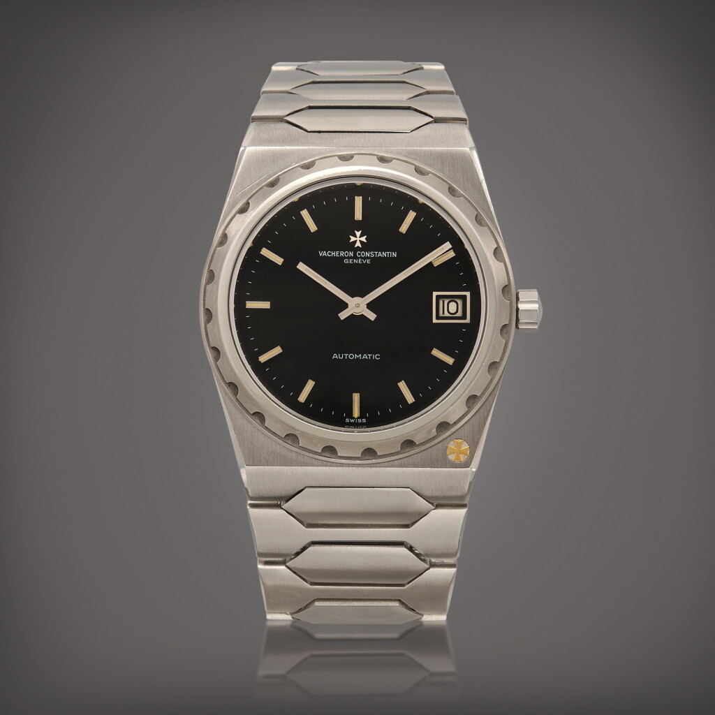 View full screen - View 1 of Lot 80. 222, Reference 44018/411 A stainless steel wristwatch with date and bracelet Circa 1980 | 江詩丹頓 | 222 型號 44018/411 精鋼鍊帶腕錶備日期顯示,製作年份約 1980.