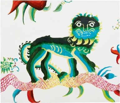 View full screen - View 1 of Lot 406. LAURA OWENS | UNTITLED (LION).