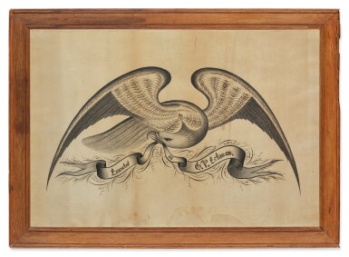 View full screen - View 1 of Lot 264. Calligraphic Drawing of an Eagle.