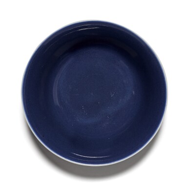 View full screen - View 1 of Lot 148. A blue-glazed bowl Seal mark and period of Daoguang | 清道光 藍釉盌 《大清道光年製》款.