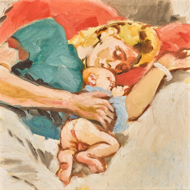 View full screen - View 1 of Lot 247. Charlotte and her Baby; Mars Asleep.