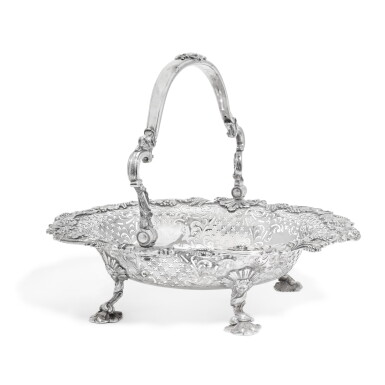 View full screen - View 1 of Lot 106. A George III silver basket, Samuel Herbert & Co., London, 1754.