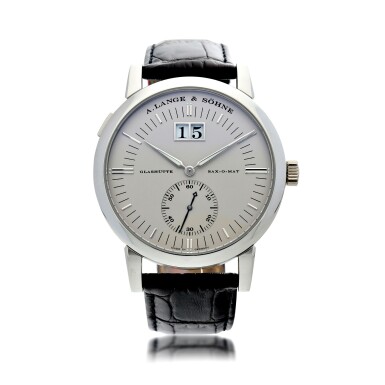 View full screen - View 1 of Lot 113. REFERENCE 309.025 SAX-O-MAT A PLATINUM AUTOMATIC WRISTWATCH WITH DATE, CIRCA 2005.