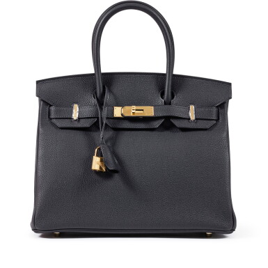 View full screen - View 1 of Lot 675. Bleu Nuit Togo Birkin 30 Gold Hardware, 2018.