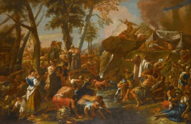 View full screen - View 1 of Lot 130. Moses striking the rock.