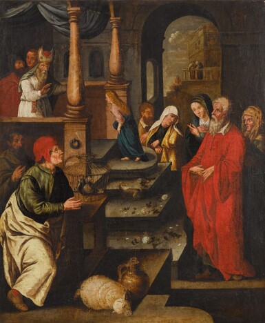 View full screen - View 1 of Lot 75. FLEMISH SCHOOL, CIRCA 1600 | THE PRESENTATION OF THE VIRGIN.