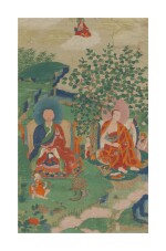 A Thangka Depicting Chudapantaka and Kanakavatsa, Tibet, 19th Century