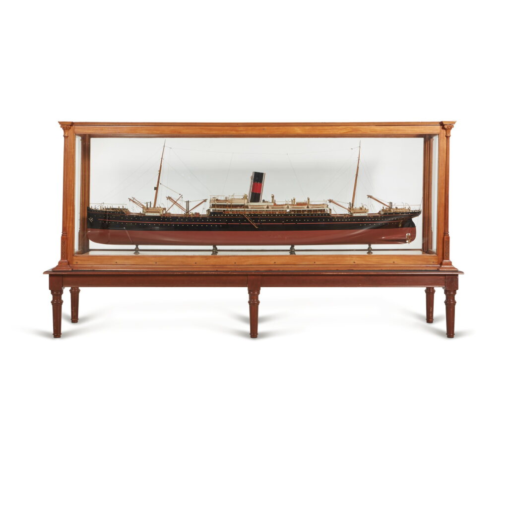 View full screen - View 1 of Lot 689. A Large Model of the Scandinavian American Line 'United States', Circa 1908.