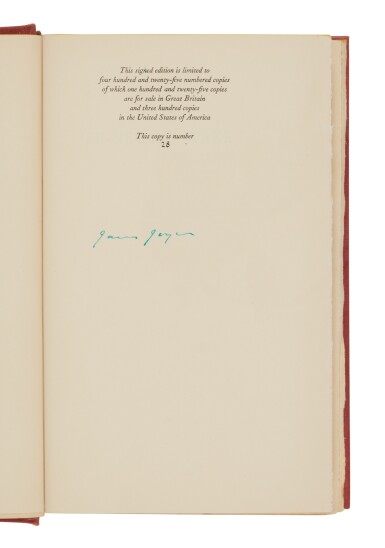 View full screen - View 1 of Lot 1134. Joyce, James | Finnegans Wake, signed limited edition.