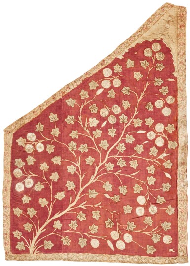 View full screen - View 1 of Lot 156. A SIDE NICHE TENT (QANAT) PANEL, NORTH INDIA, 17TH/18TH CENTURY.