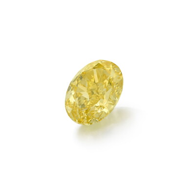 View full screen - View 1 of Lot 229. Bague diamant Fancy Vivid Yellow | Fancy Vivid Yellow diamond ring.
