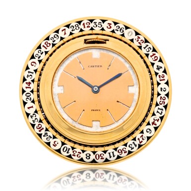 View full screen - View 1 of Lot 231. A novelty watch in the form of a double-sided roulette wheel Circa 1937, no. 8625.