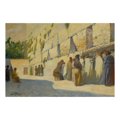 View full screen - View 1 of Lot 24. ADOLF BEHRMANN | PRAYING AT THE KOTEL.