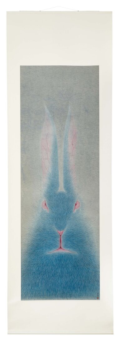 View full screen - View 1 of Lot 570. Shao Fan 邵帆(少番) | Rabbit Portrait - Jiawu 7 白兔肖像-甲午 七.