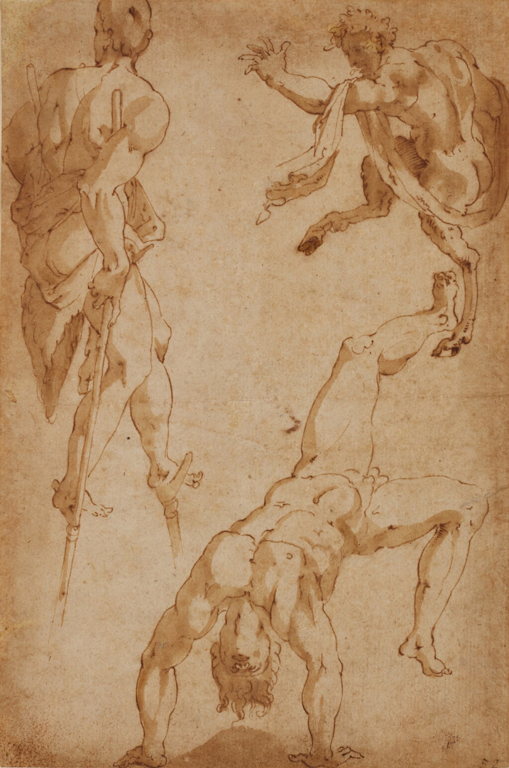 View full screen - View 1 of Lot 515. MARCO MARCHETTI, CALLED MARCO DA FAENZA | Studies of acrobats.