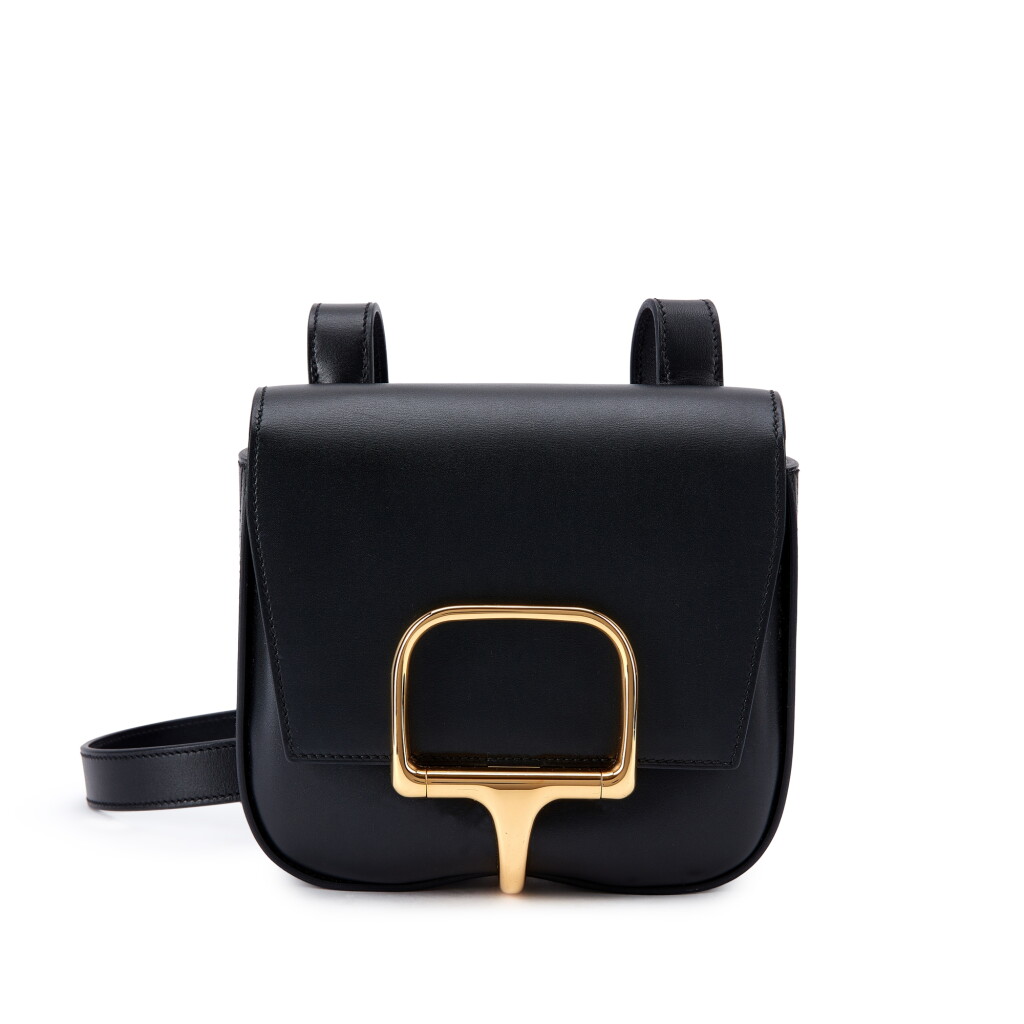 Voir en plein écran - Voir 1 du lot 6010. Black Box Mini Della Cavalleria Gold Hardware, 2023.