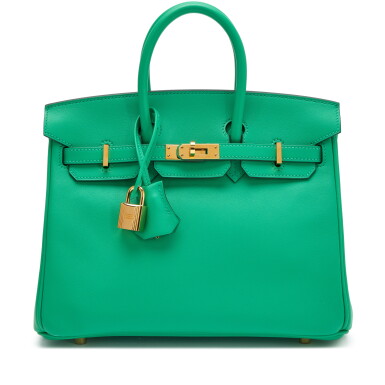 View full screen - View 1 of Lot 117. Menthe Swift Birkin 25 Gold Hardware, 2021.